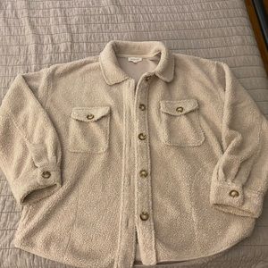 Oversized Teddy Shacket- M/L